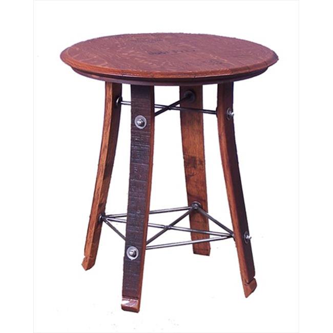 Wine Barrel Top Side Table 24" 15824 The Rustic Furniture Store