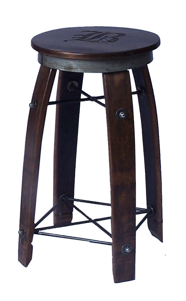 Daisy Wine Barrel Stave Stool