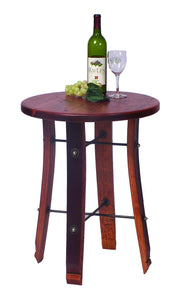 Round Wine Barrel Stave End Table 2 Day Designs 4064