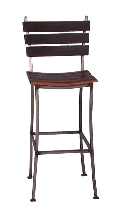 Wine Barrel Stave Back Bar Stool 30