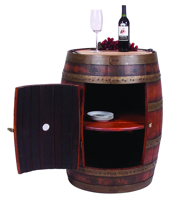 Wine Barrel Cabinet On Casters