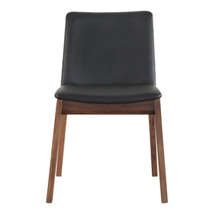 Deco Dining Chair Black Pvc-Set Of Two