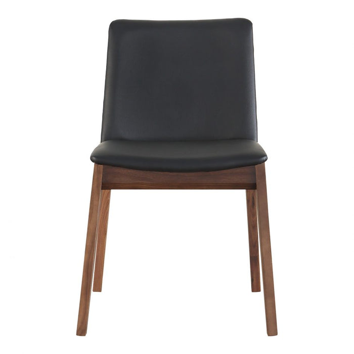 Deco Dining Chair Black Pvc-Set Of Two