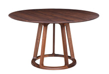 Aldo Round Dining Table Walnut Wood by Moes Home Collection
