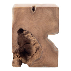 Natural Teak Wood End Table