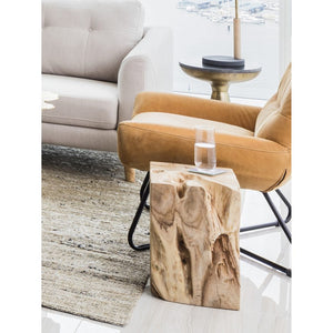 Natural Teak Wood End Table