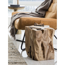 Natural Teak Wood End Table