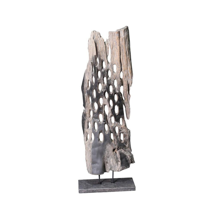 Wood Abstract Art Weathered Grey