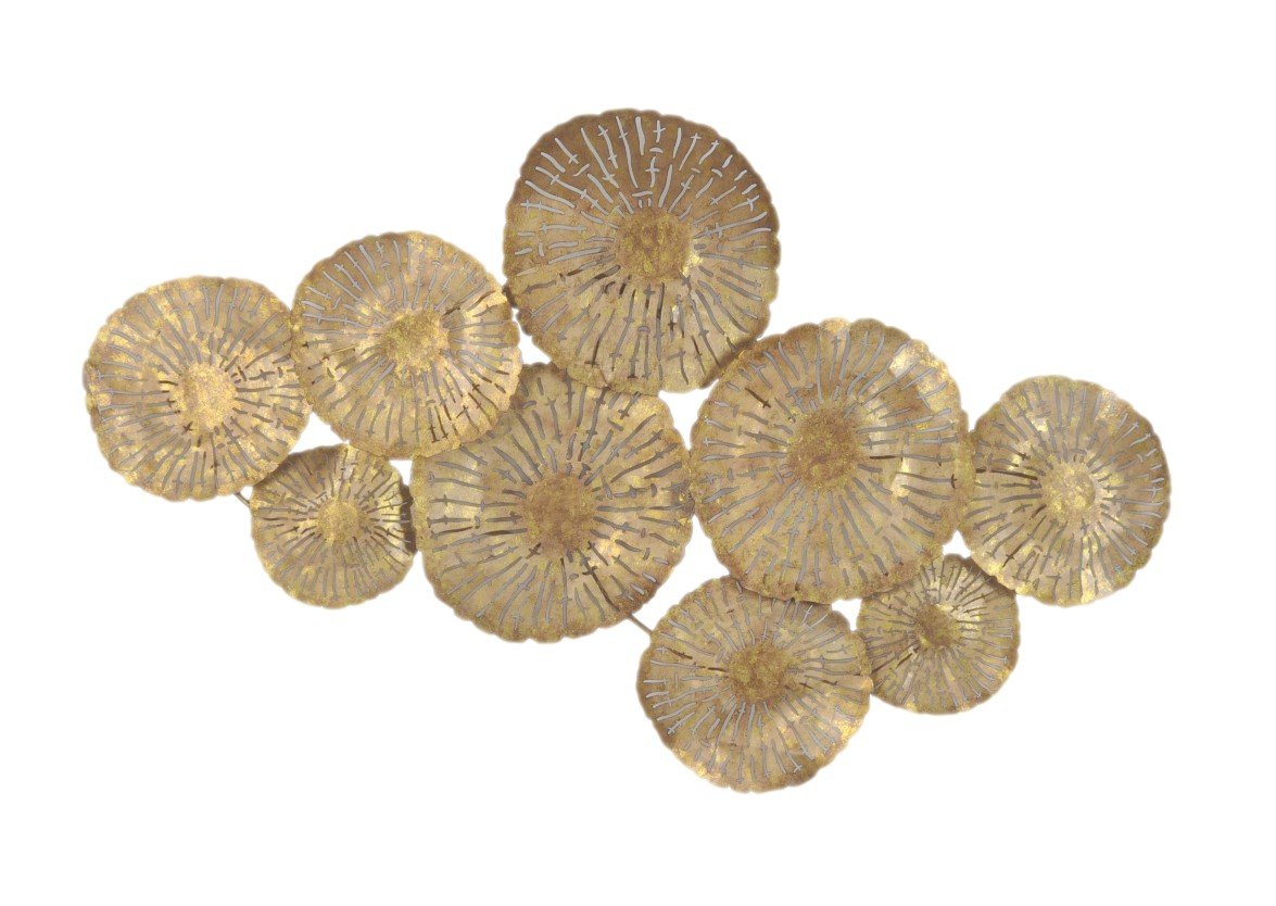 Large Circles Wall Decor Gold