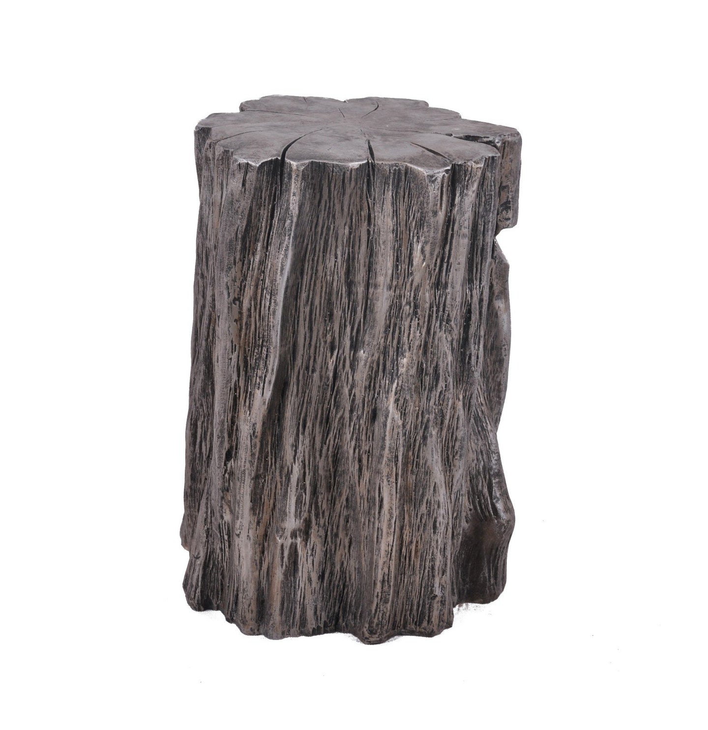 Trunk Stool Antique Silver