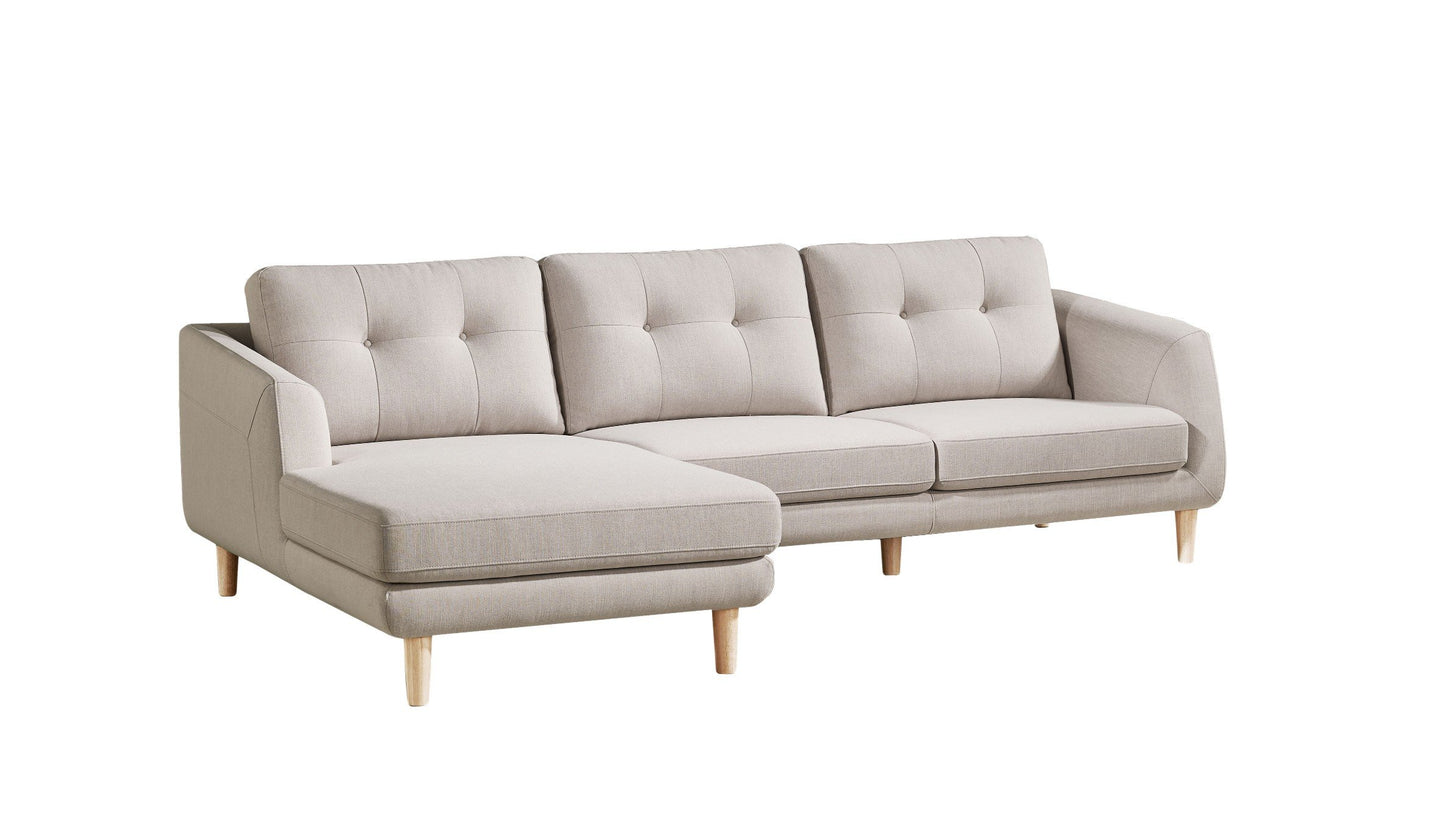 Corey Sectional Light Grey Left