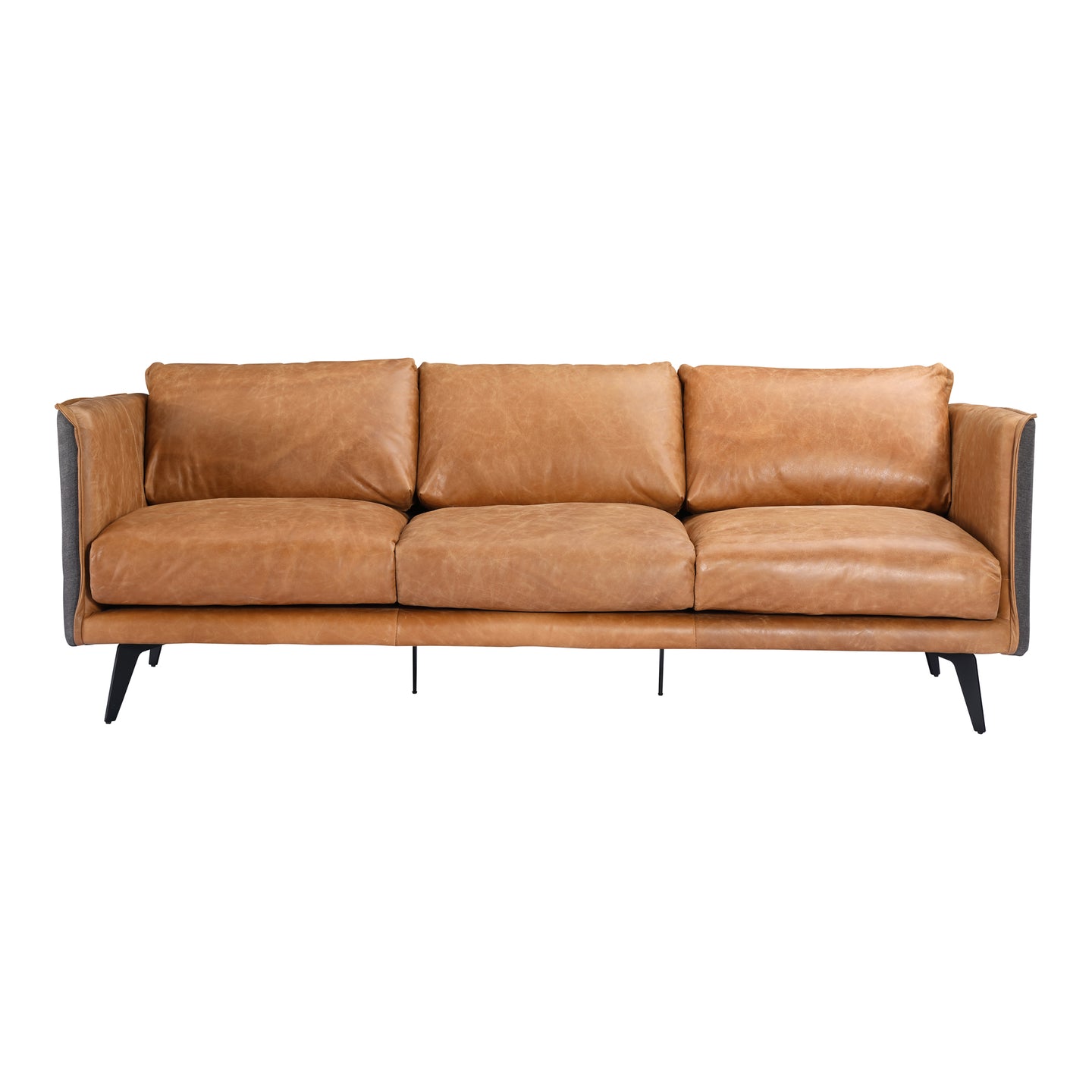 MESSINA LEATHER SOFA COGNAC