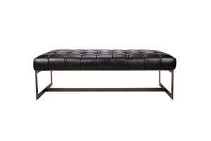 Wyatt Leather Bench Black