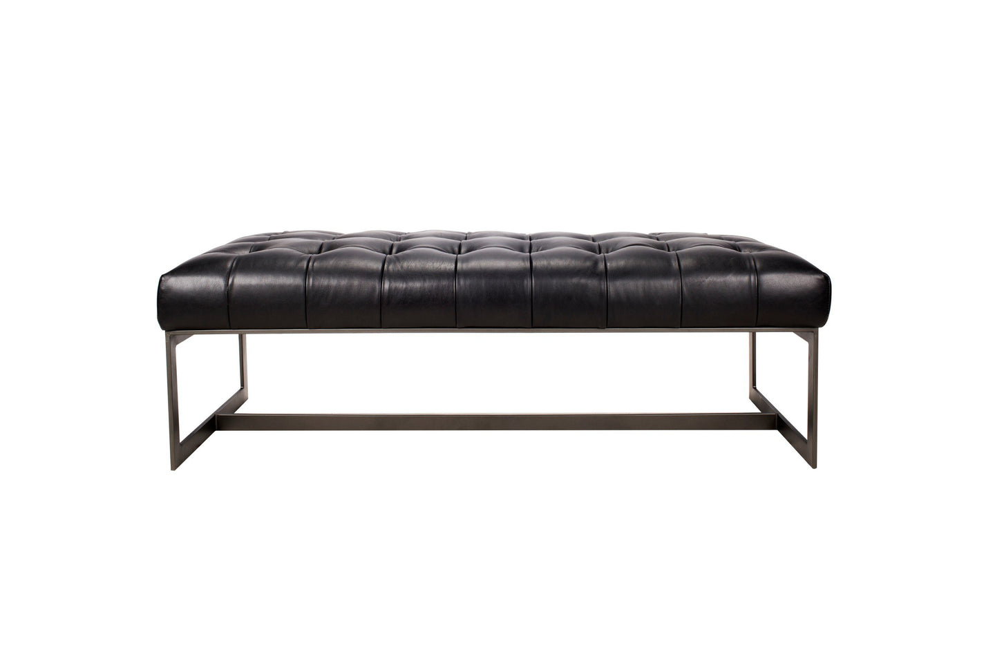 Wyatt Leather Bench Black