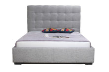 Belle Storage Bed Queen Light Grey Fabric