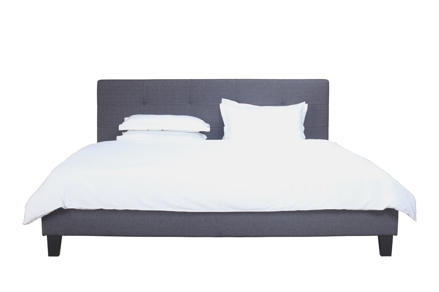 Eliza Queen Bed Dark Grey Fabric