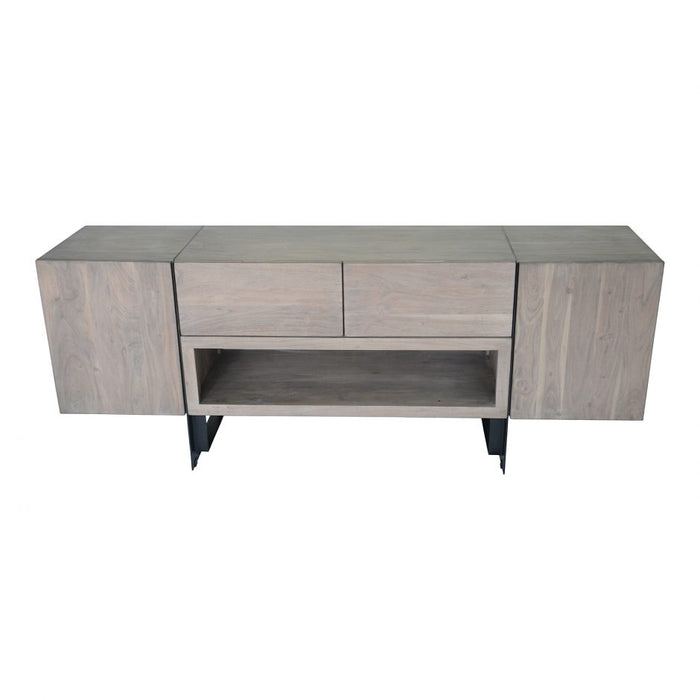 Tiburon Media Cabinet Pale Grey