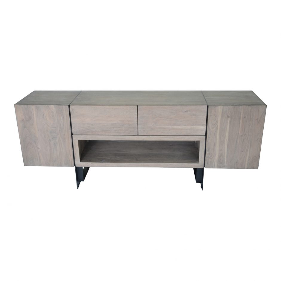 Tiburon Media Cabinet Pale Grey