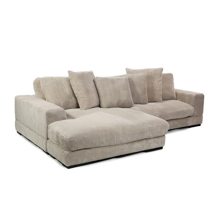 Plunge Sectional Sofa Cappuccino