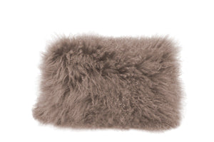 Lamb Fur Pillow Rect. Grey