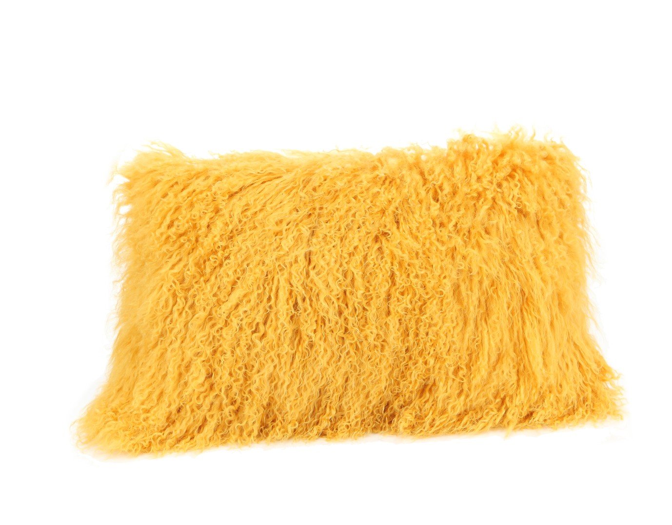 Lamb Fur Pillow Rect. Gold