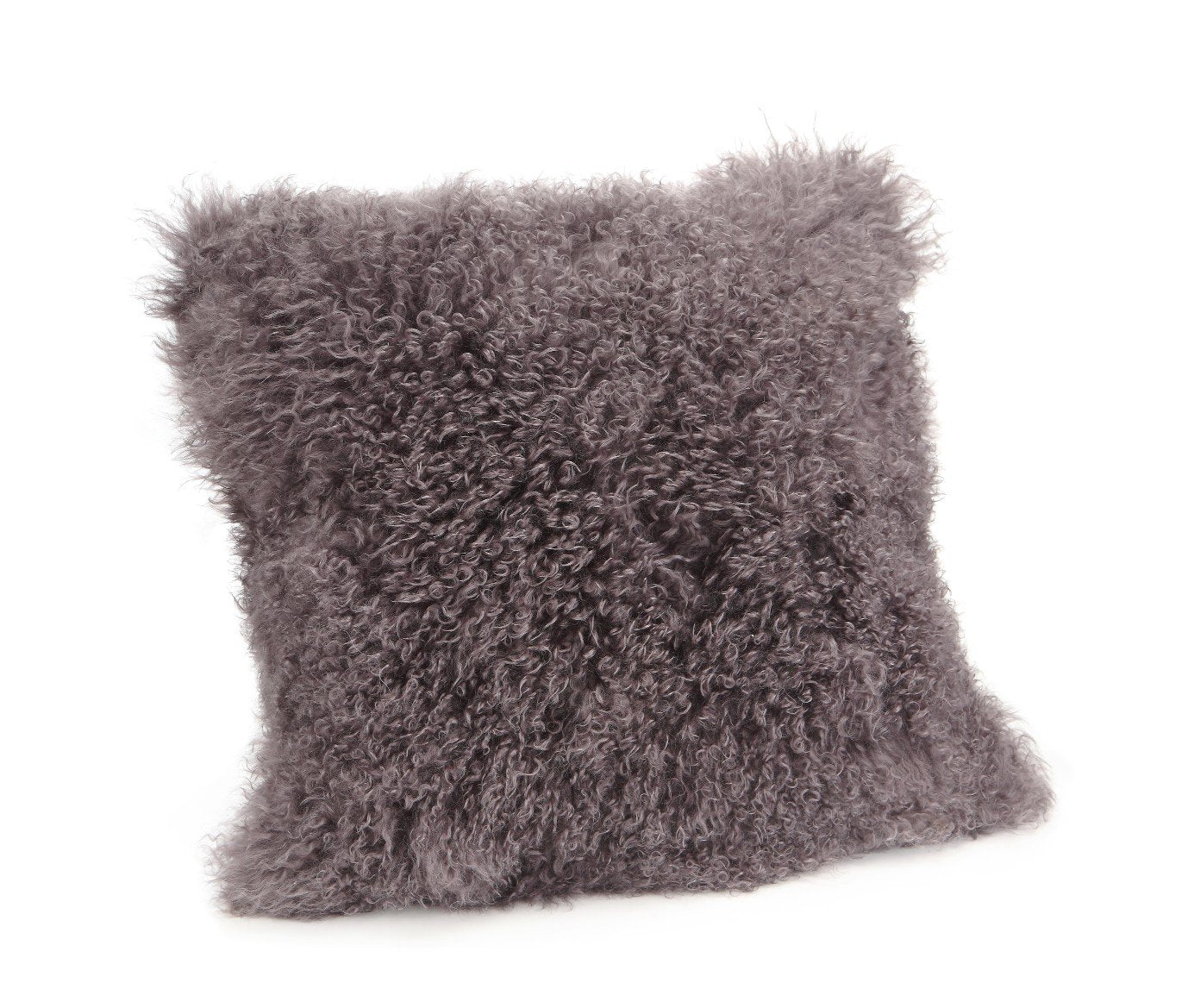 Lamb Fur Pillow Large Grey