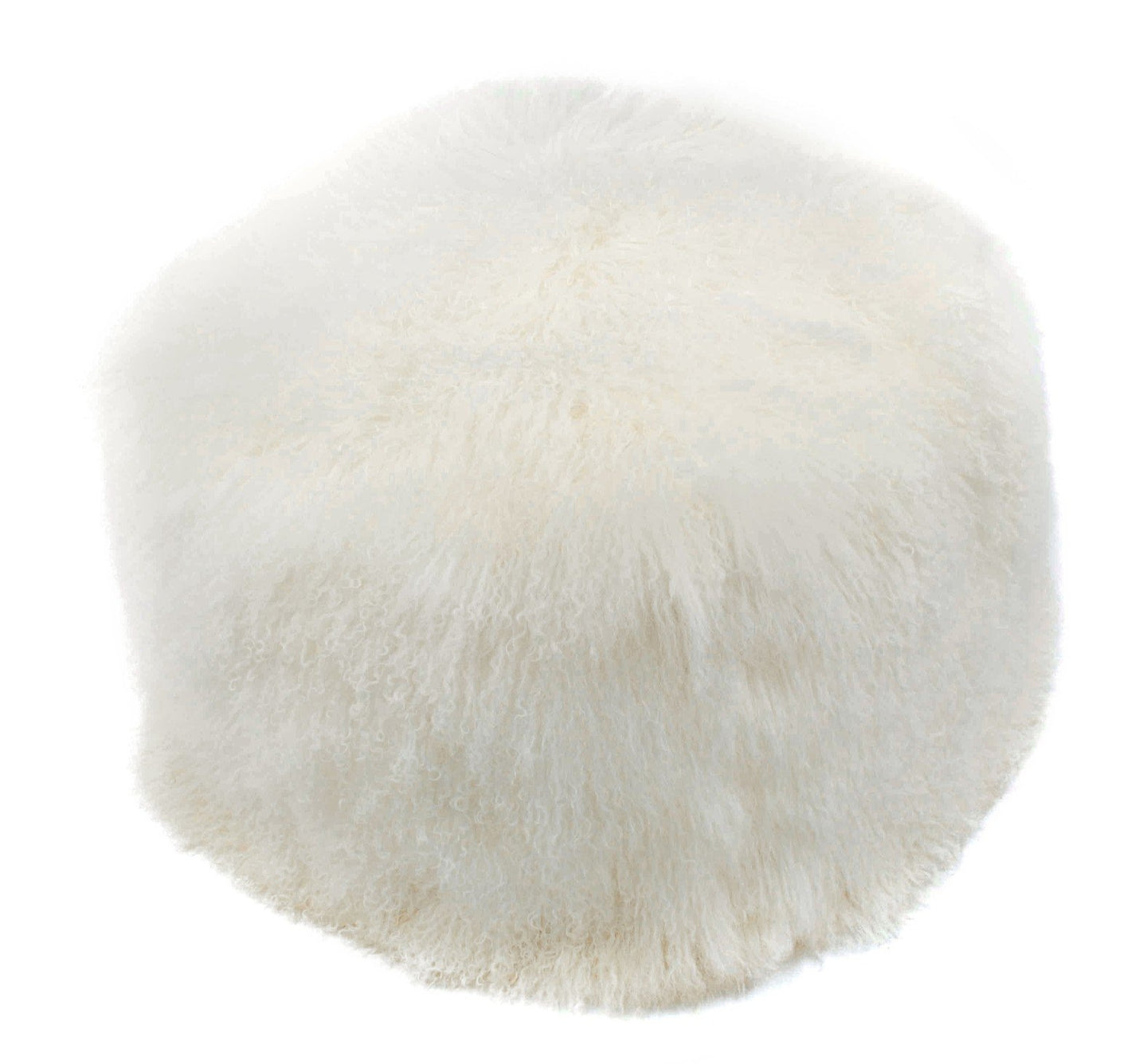 Lamb Fur Pouf Natural