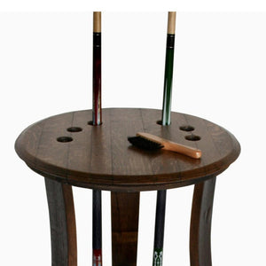 Barrel Head Pool Cue Rack – The Rustic Furniture Store