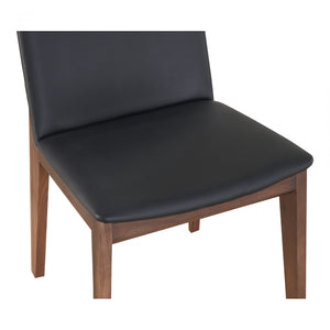 Deco Dining Chair Black Pvc-Set Of Two