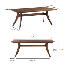Florence Rectangular Dining Table Small Walnut