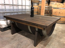 Wine Barrel Coffee Table Golden Oak