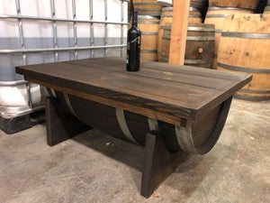 Wine Barrel Coffee Table Golden Oak