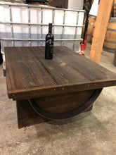Wine Barrel Coffee Table Walnut