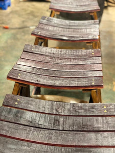 Wine Barrel Wood Top Stool