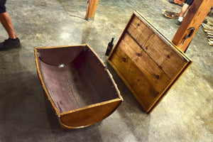 Wine Barrel Coffee Table Walnut