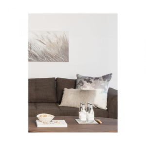 Goat Fur Bolster Light Grey