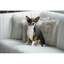 Goat Fur Bolster Light Grey
