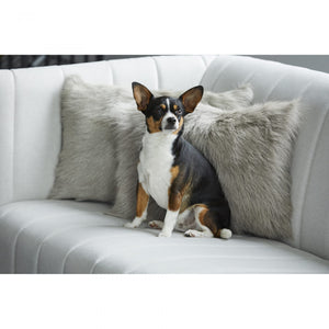 Goat Fur Bolster Light Grey